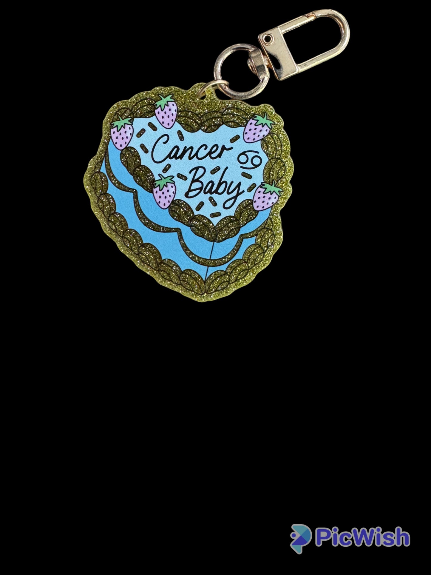 Zodiac Birthday Cake Keychain