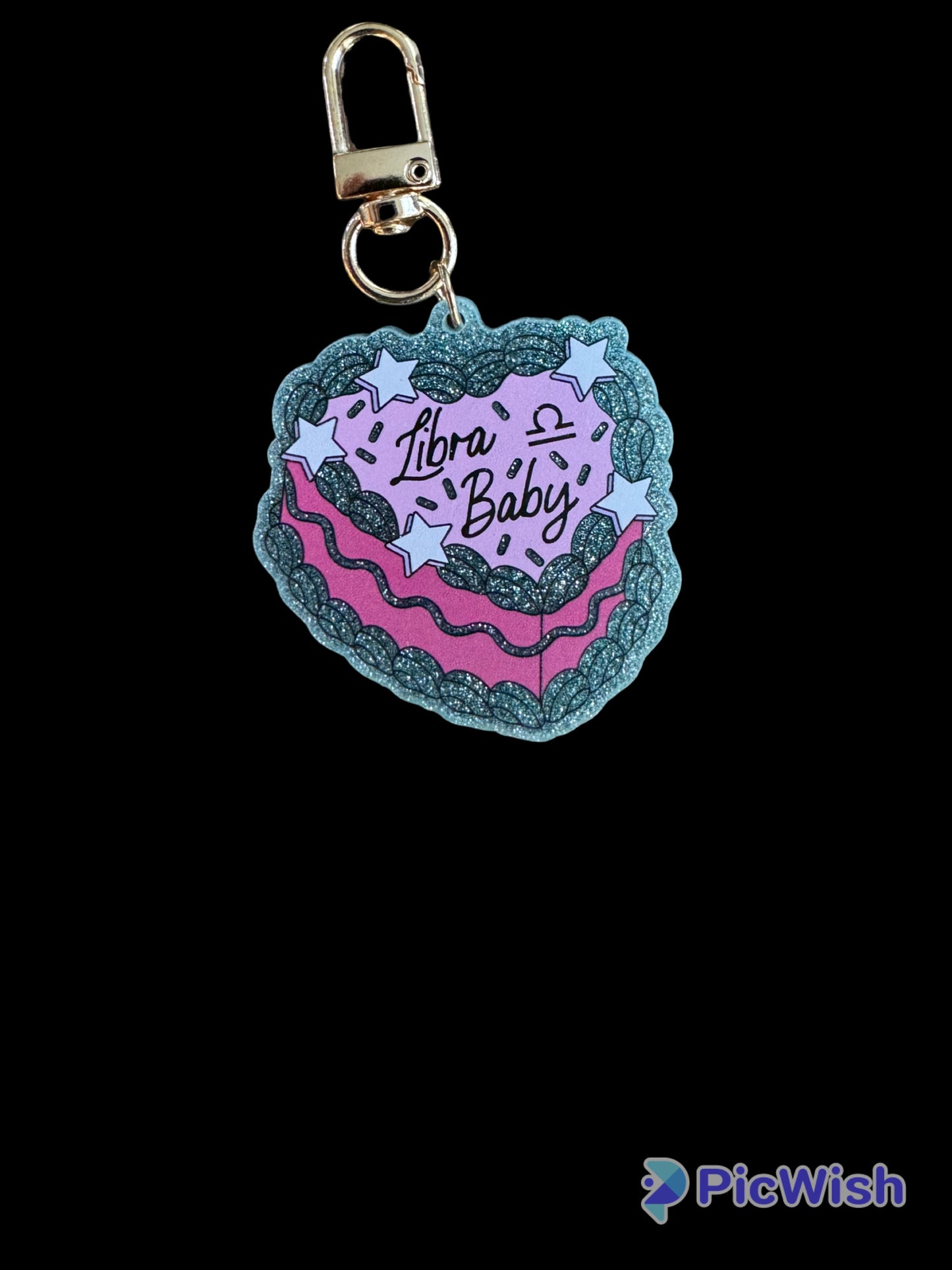 Zodiac Birthday Cake Keychain