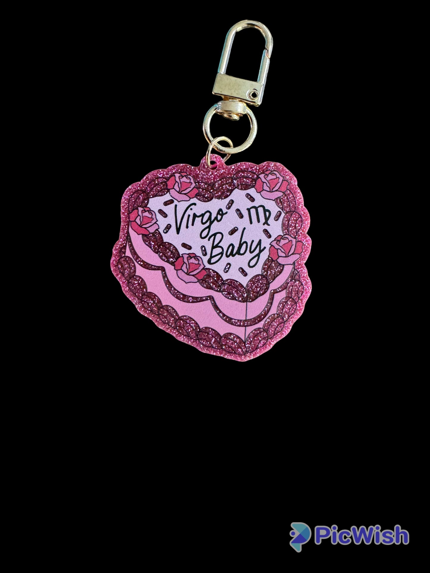 Zodiac Birthday Cake Keychain