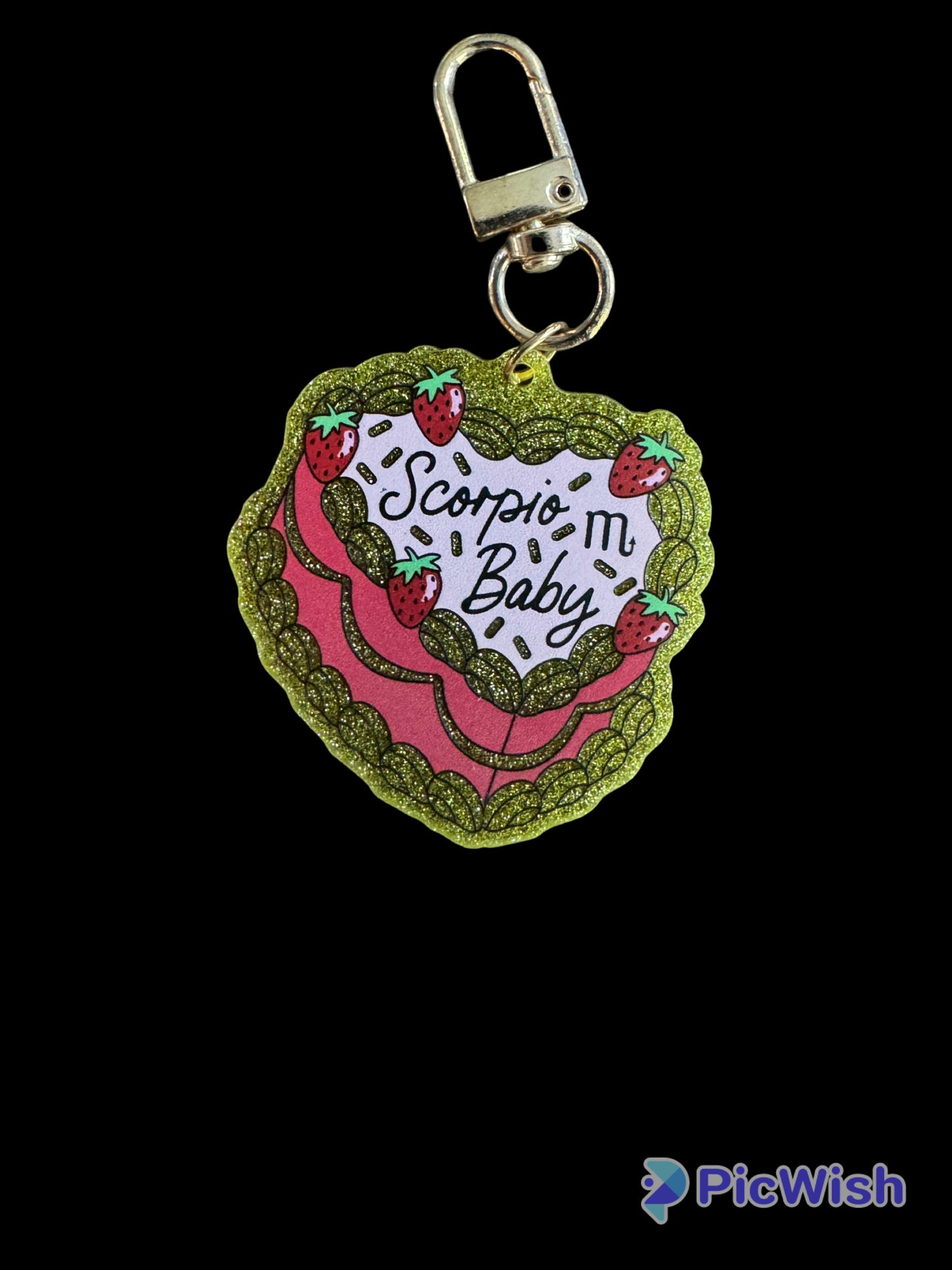 Zodiac Birthday Cake Keychain