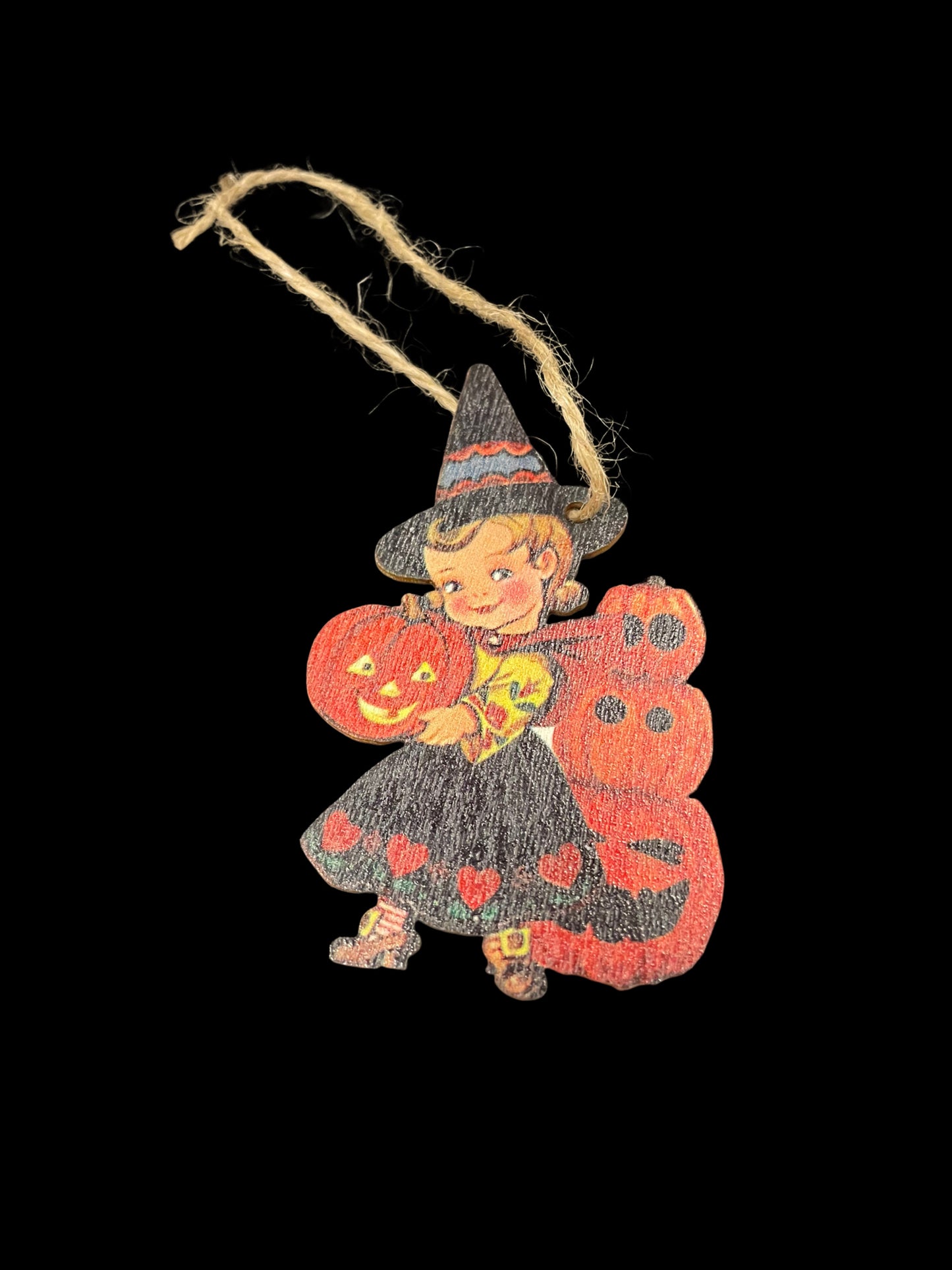 Vintage Halloween Wooden Ornaments