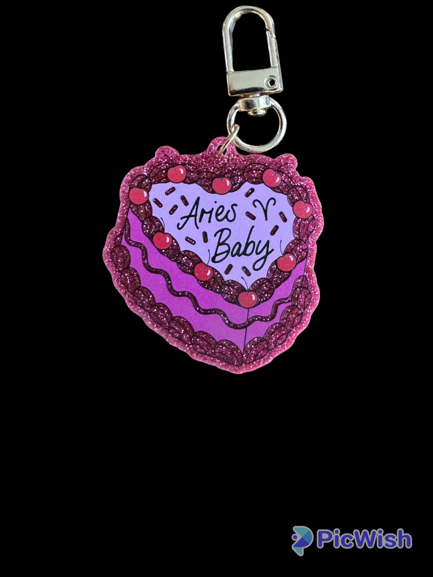 Zodiac Birthday Cake Keychain