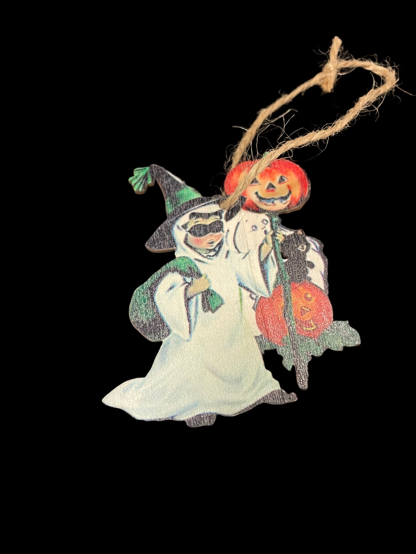 Vintage Halloween Wooden Ornaments