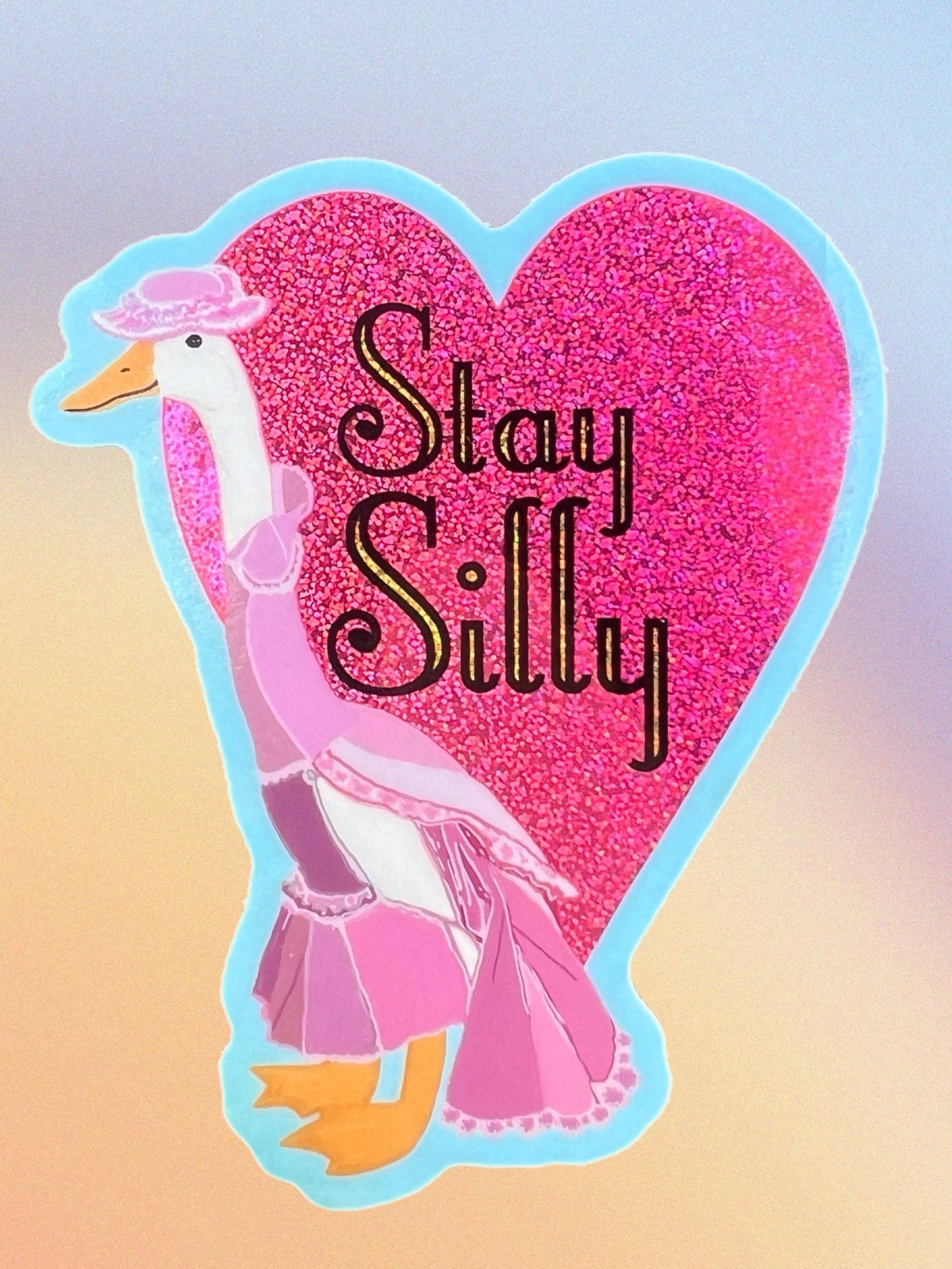 Astral Weekend - Stay Silly Goose Glitter STICKER 3 Inch