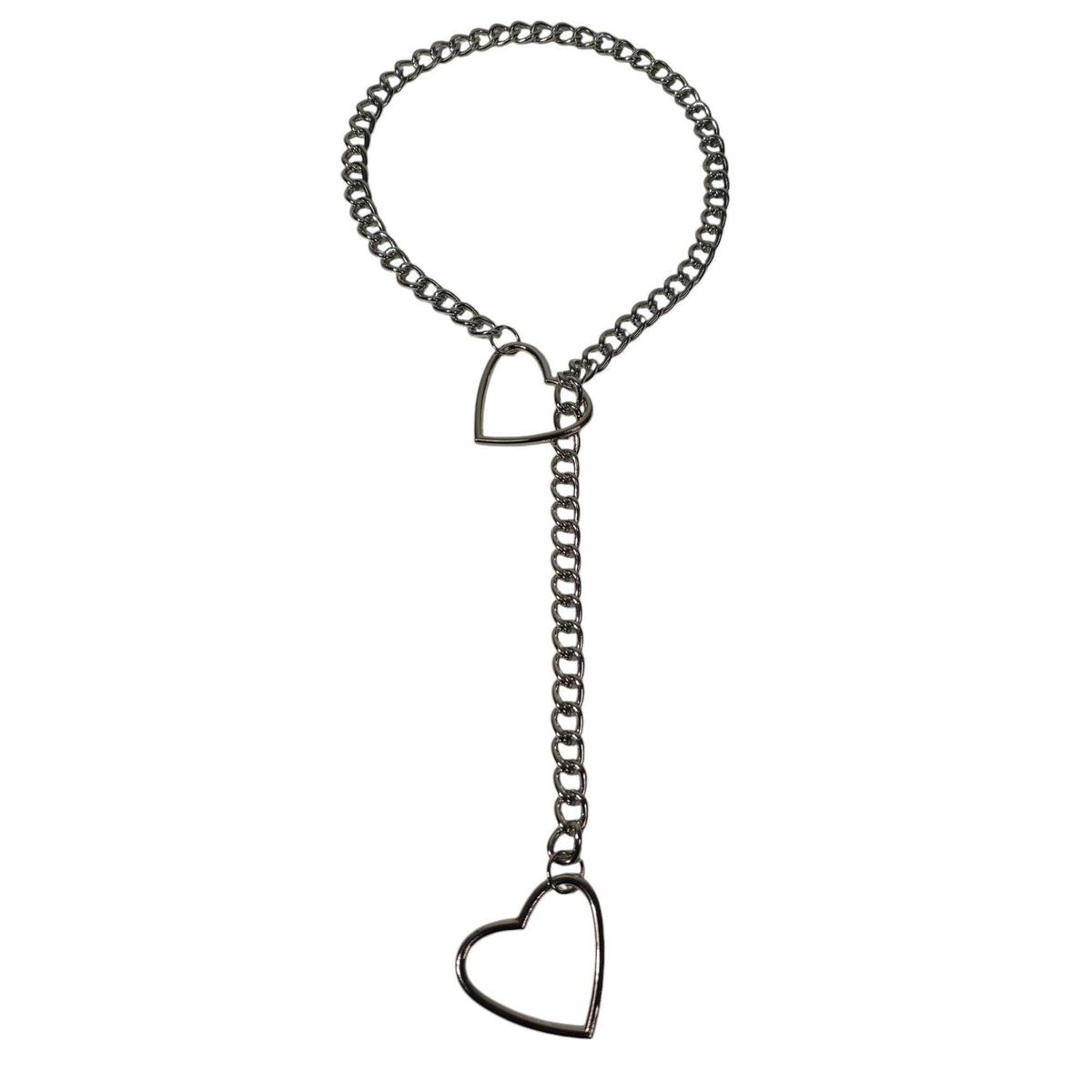 Funk Plus - DOUBLE HEART CHAIN NECKLACE PENDANT