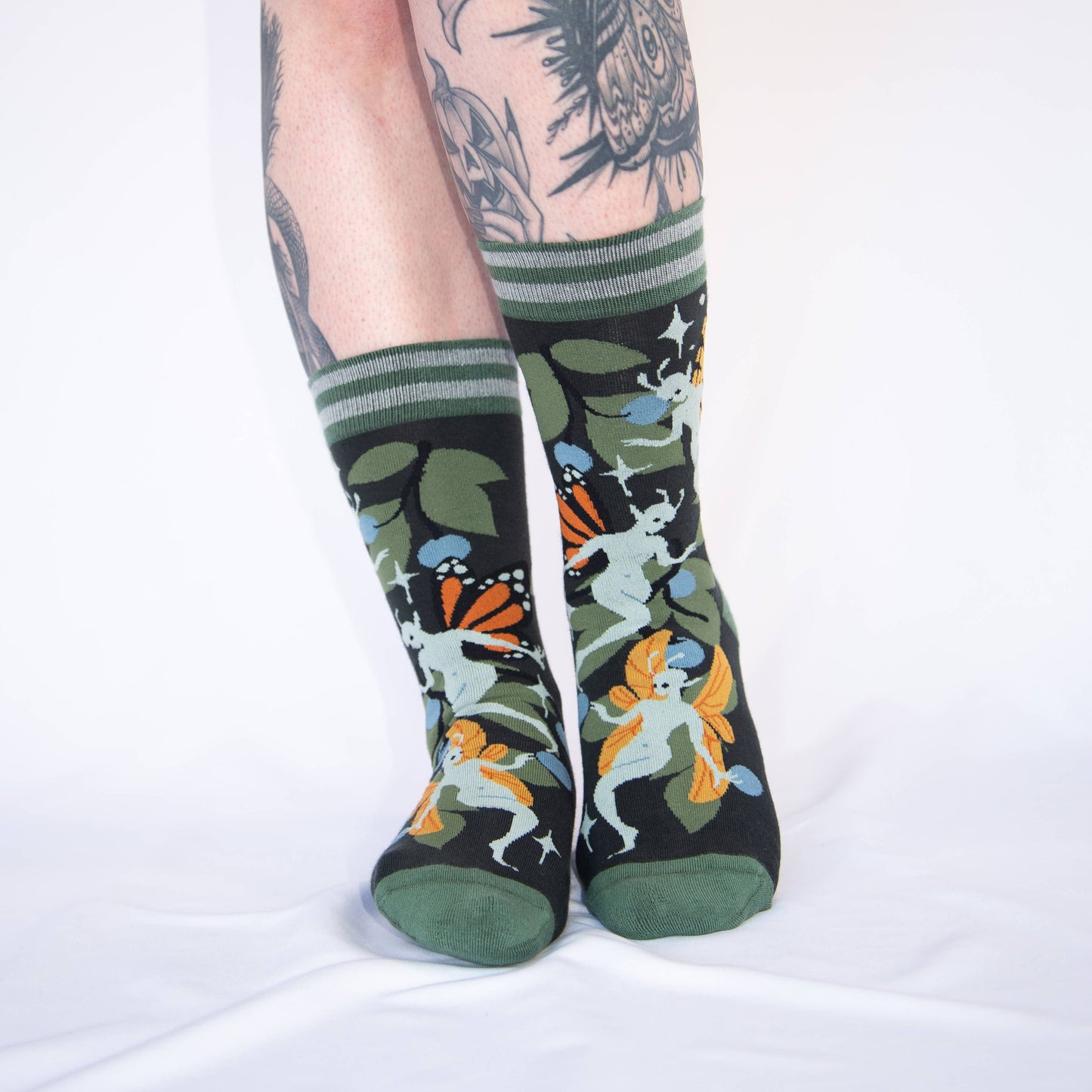 Foot Clothes- Fanciful Fairies Crew Socks