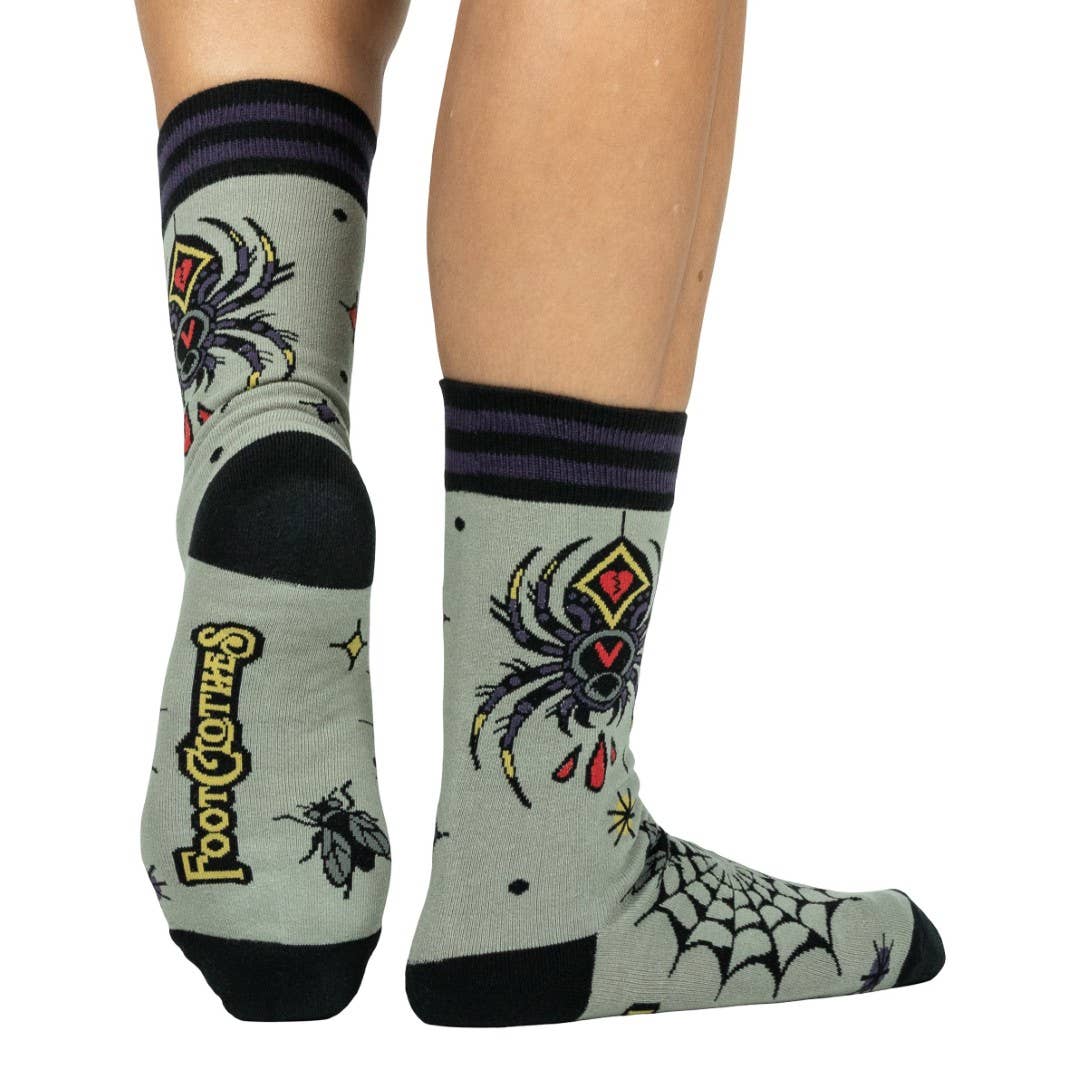 FootClothes LLC - Widow's Web Crew Socks