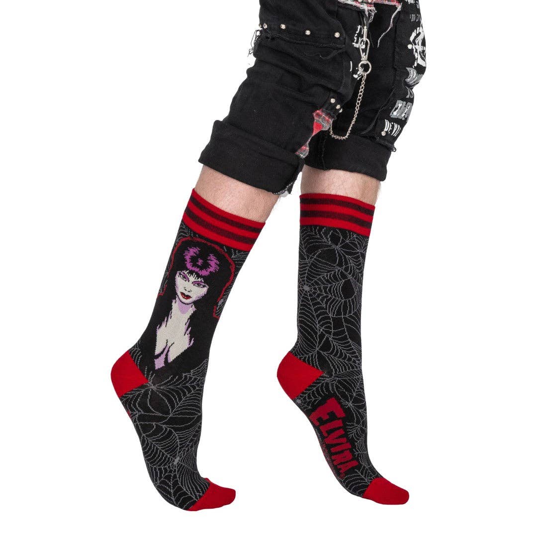 FootClothes LLC - Elvira Mistress of the Dark Crew Socks