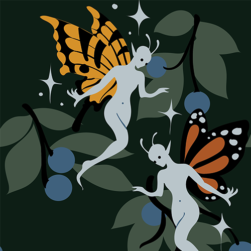 Foot Clothes- Fanciful Fairies Crew Socks