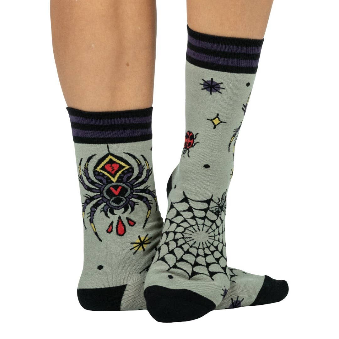 FootClothes LLC - Widow's Web Crew Socks