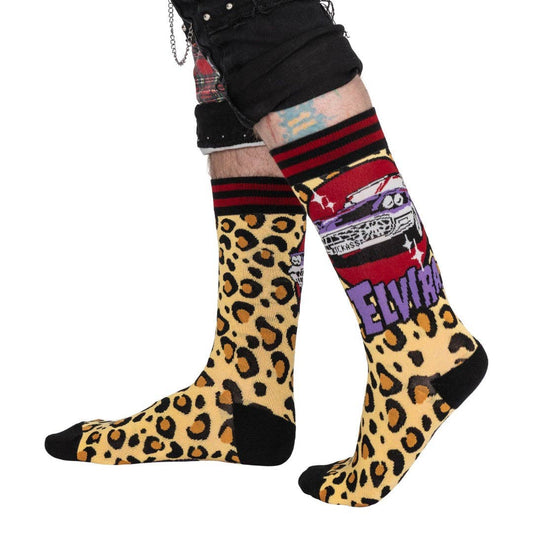 FootClothes LLC - Elvira Macabre Mobile Crew Socks