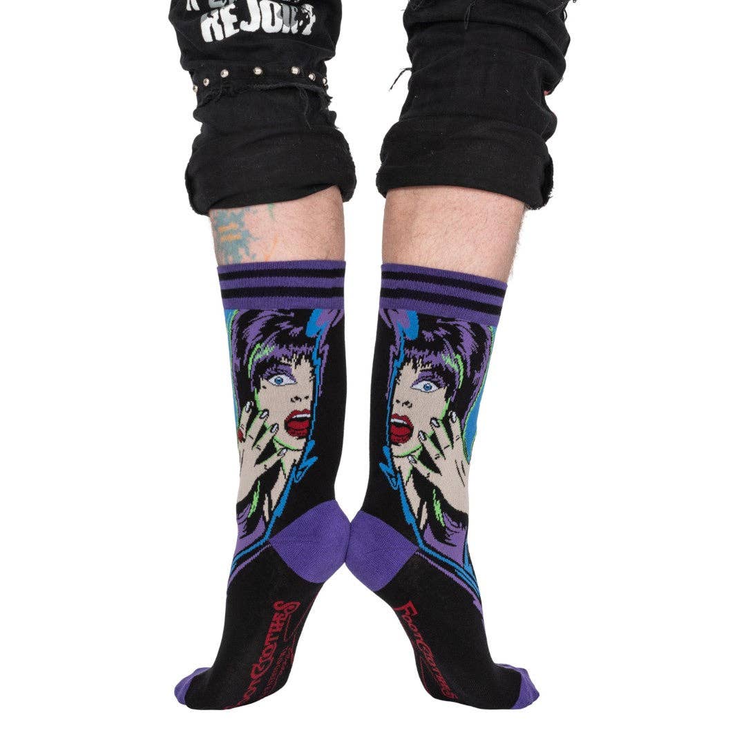 FootClothes LLC - Elvira Unpleasant Dreemz Crew Socks