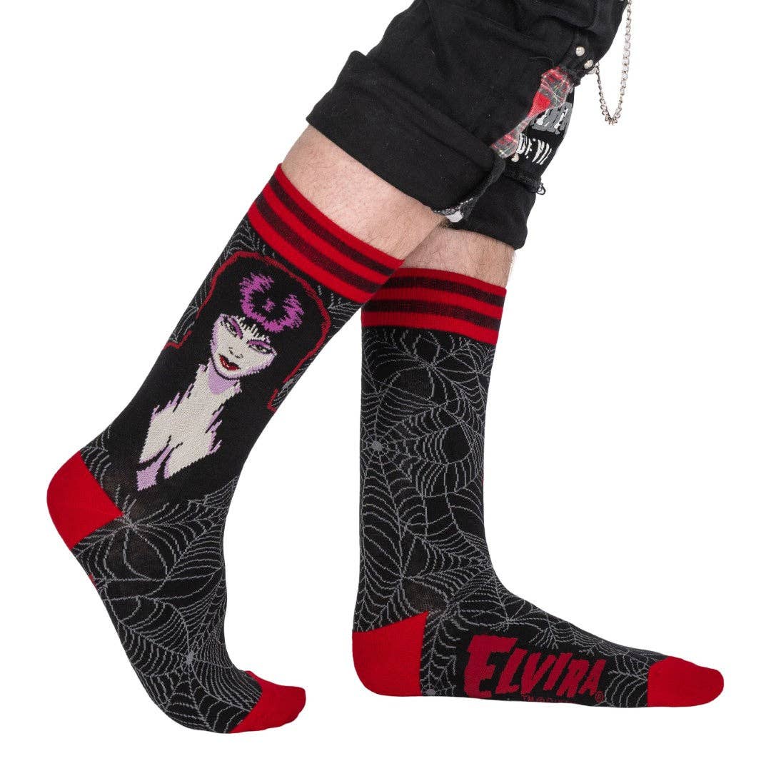 FootClothes LLC - Elvira Mistress of the Dark Crew Socks