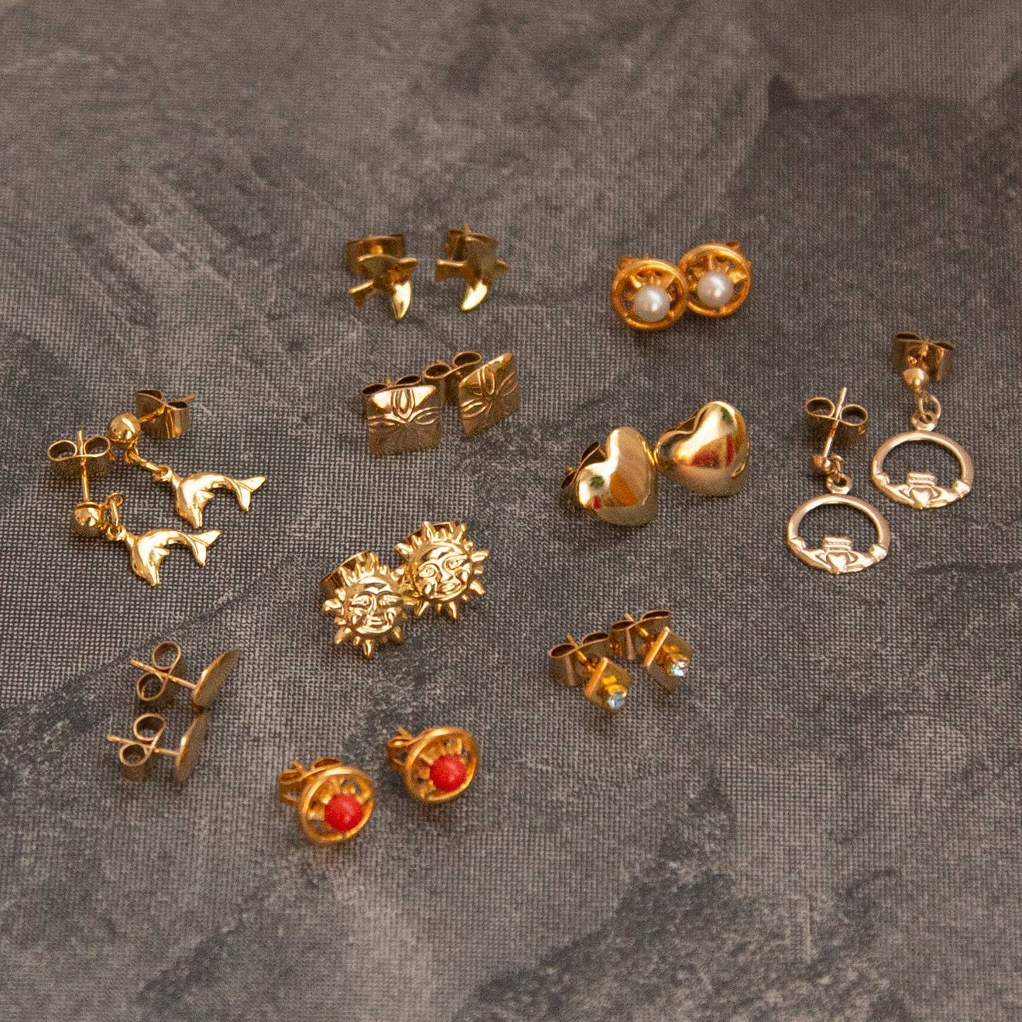 Kindred Objects - Vintage Gold Stud Earrings - Variety