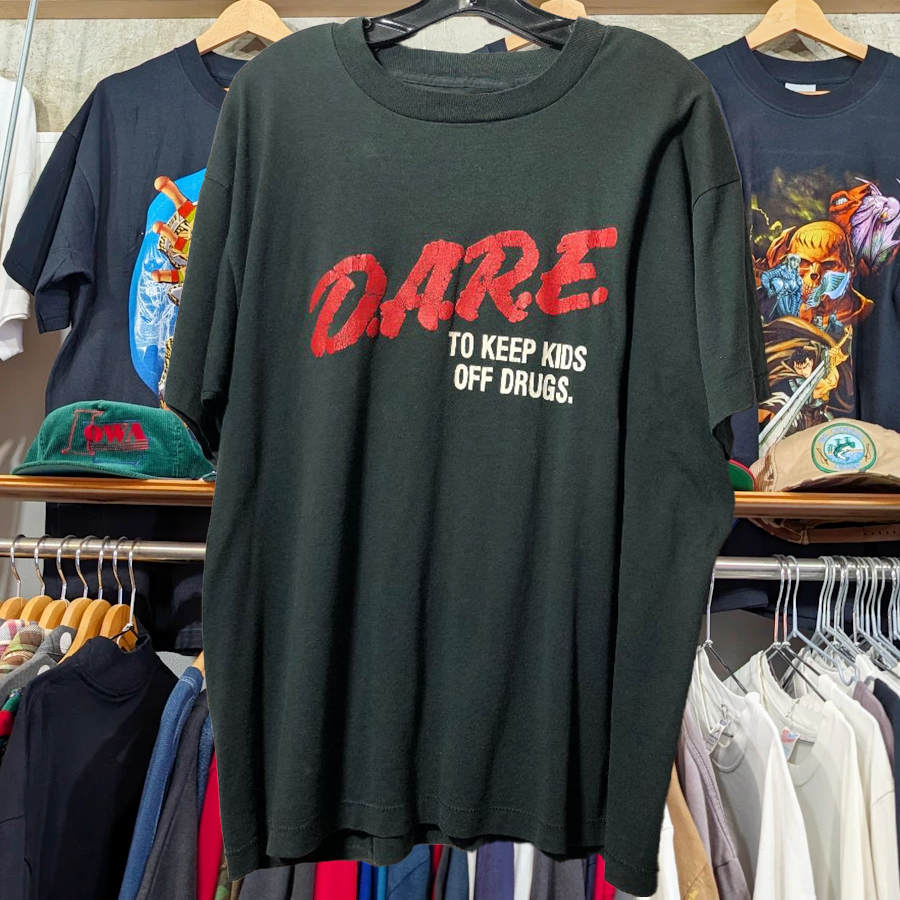 Parallel Vintage - 90'S D.A.R.E. Vintage Black T-Shirt - Black / M