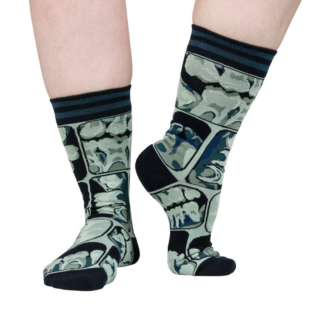 FootClothes LLC - Too Cool for Flossing Teeth X-Ray Crew Socks