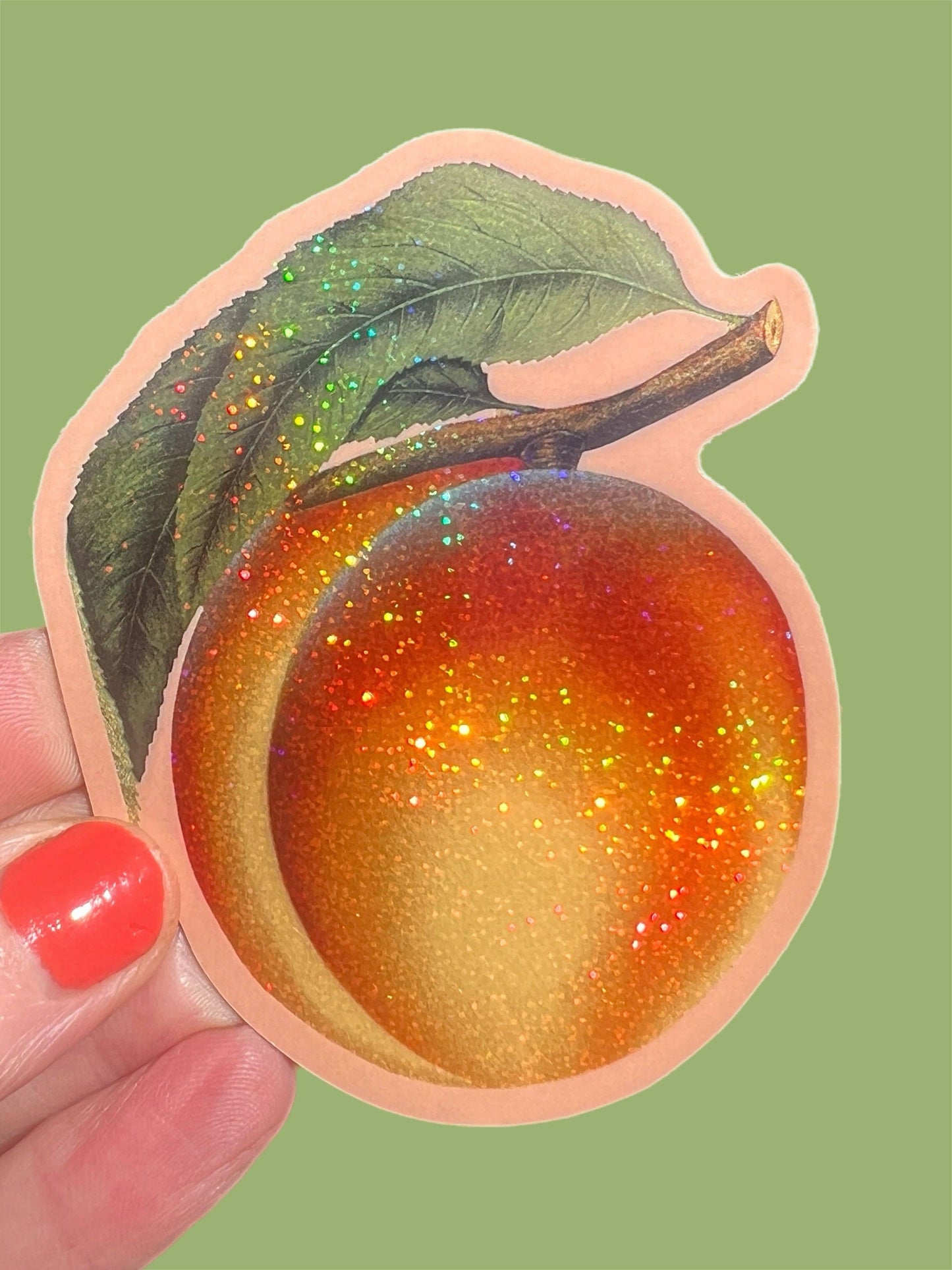 Astral Weekend - Peach Glitter STICKER 3 Inch