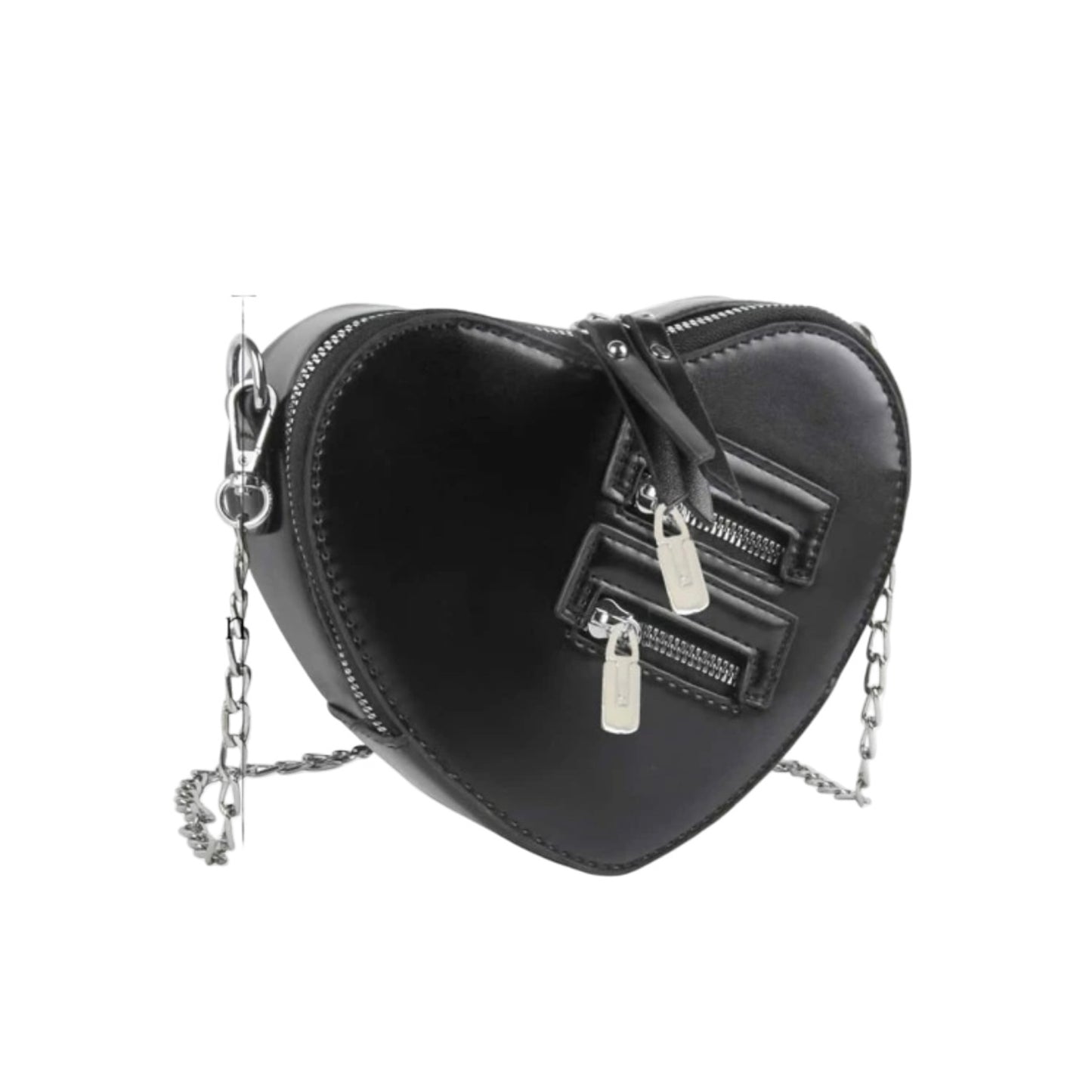 Heart Shaped Goth Crossbody Bag