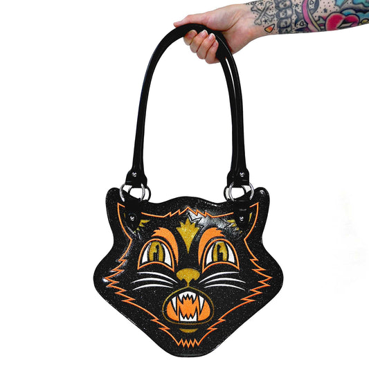 Sourpuss - SOURPUSS SCAREDY CAT PURSE BLACK/ORANGE - Default